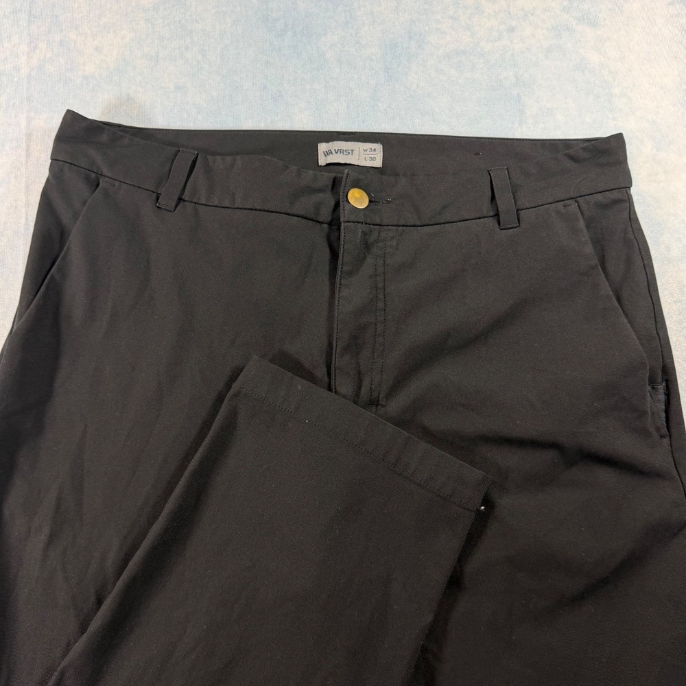 VRST Pants Mens 34x30 Black Excellent Straight Leg Performance Chino Trousers